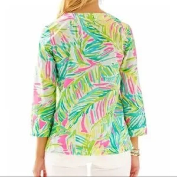 Lilly Pulitzer Amelia Tropical Blouse - Picture 2 of 6